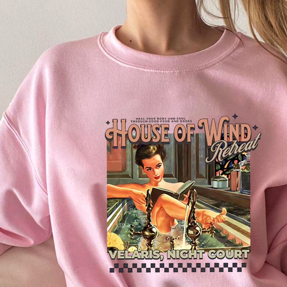 Pattern Round Neck Top Casual Bottoming Shirt Sweater